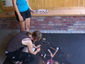 Strassenmalworkshop auf dem Zeltplatz Anna Fleuth in Kevelaer