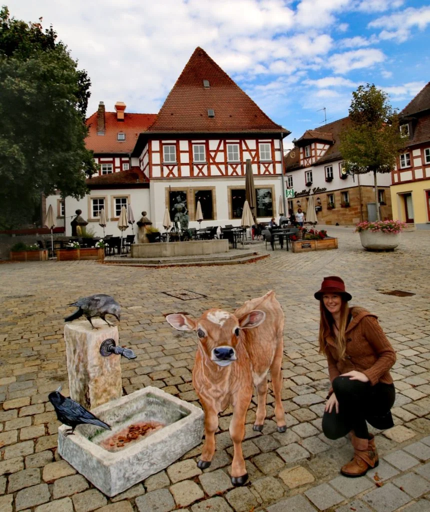 3D Straßenmalerei von Fredda Wouters "Trockene Tränke in Herzogenaurach"
